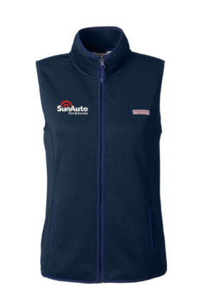 Vineyard Vines - Women's Mountain Sweater Fleece Vest - O001411 Sun Auto