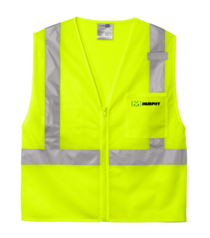 CornerStone ANSI 107 Class 2 Mesh Zippered Vest - CSV102 - murphy