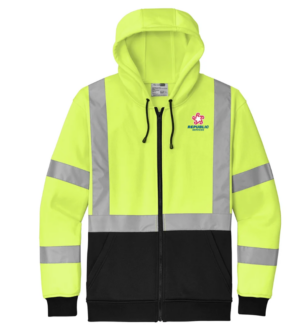 CornerStone A107 Class 3 Heavy-Duty Fleece Full-Zip Hoodie - CSF300 - Republic Services