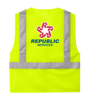 CornerStone ANSI 107 Class 2 Mesh Zippered Vest - CSV102 - Republic Services