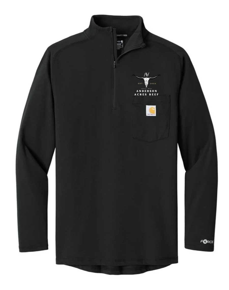 Carhartt Force 1/4-Zip Long Sleeve T-Shirt- CT106660 - Anderson Beef
