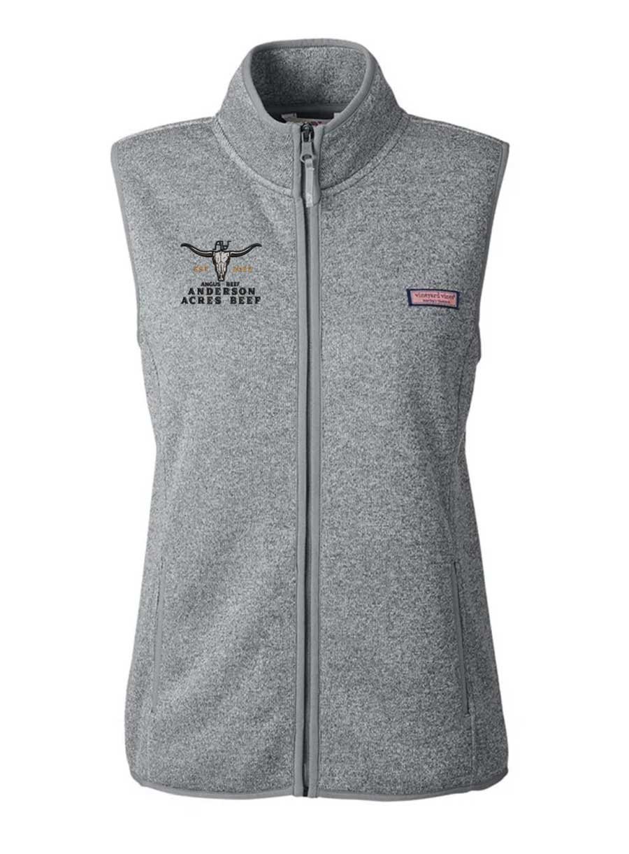 Vineyard Vines - Women's Mountain Sweater Fleece Vest - O001411 - Anderson Beef